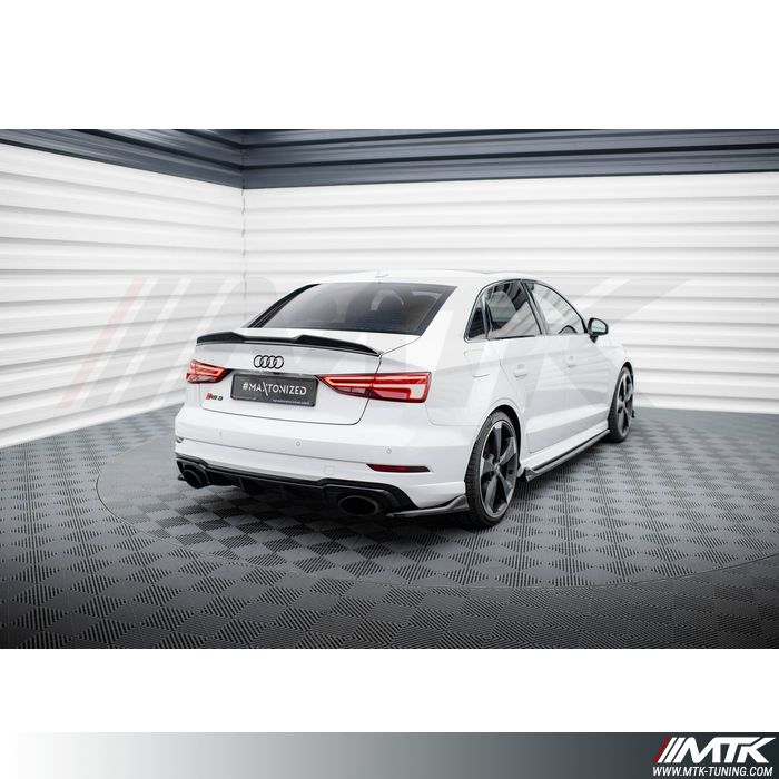 Lames latérales arrière Maxton V3 Audi RS3 8V Berline Phase 2 2017-2020